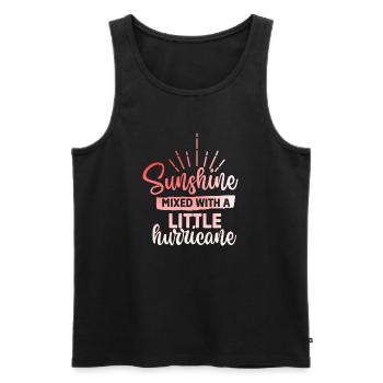 Sunshine mixed with a hurricane - Men's Premium Organic Tank Top - black - Front - AI Model Male 178 light (178cm)
