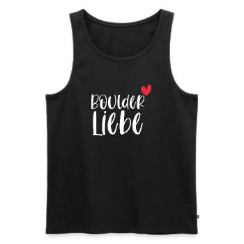 Bouldern Boulder Liebe Klettern Berge Geschenk - Männer Premium Bio Tank Top - Schwarz - Vorne - Michal (187cm)