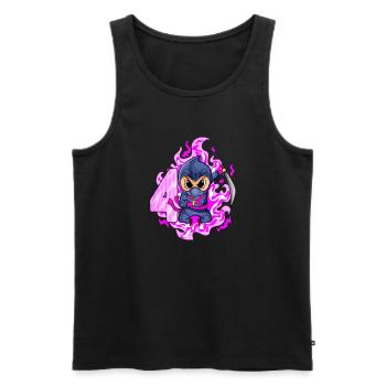 4. Geburtstag Mädchen 4 Jahre alt Ninja - Männer Premium Bio Tank Top - Schwarz - Vorne - Michal (187cm)