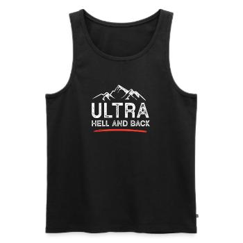 Ultra Running - Hell and Back - Men's Premium Organic Tank Top - black - Front - Michal (187cm)