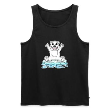 Motif d’ours polaire d’ours polaire pour enfants - Débardeur bio Premium Homme - noir - Devant - AI Model Male 178 light (178cm)