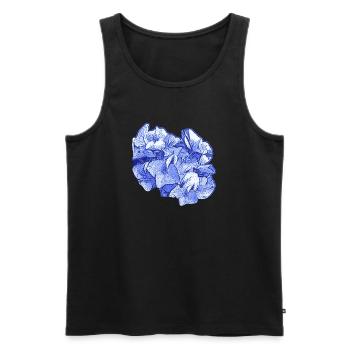gartenblumen, frühlingsmotive blumen, Hortensie - Männer Premium Bio Tank Top - Schwarz - Vorne - AI Model Male 178 light (178cm)