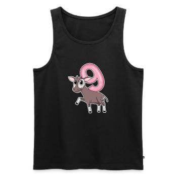 Mädchen 9 Jahre alt Okapi 9. Geburtstag Geschenk - Männer Premium Bio Tank Top - Schwarz - Vorne - AI Model Male 178 light (178cm)