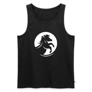 Horse Logo icon Symbol Illustration Graphic Gallop - Men's Premium Organic Tank Top - black - Front - Michal (187cm)