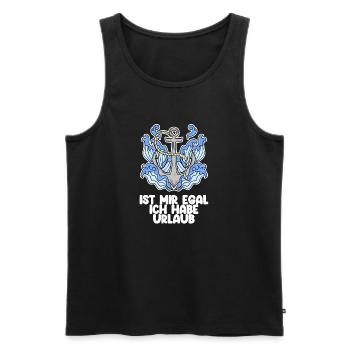 Urlaub - Männer Premium Bio Tank Top - Schwarz - Vorne - Michal (187cm)