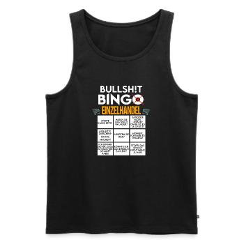 Einzelhandel Kasse Verkäuferin Kaufmann Kauffrau - Männer Premium Bio Tank Top - Schwarz - Vorne - Michal (187cm)