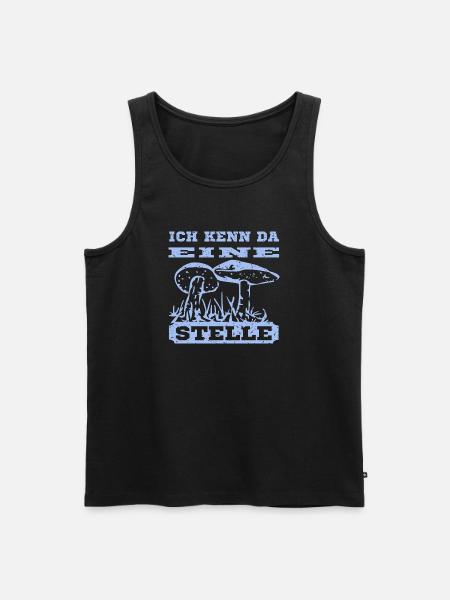 Pilz Design mit Spruch - Männer Premium Bio Tank Top - Schwarz