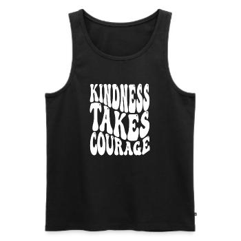 Frieden Liebe Hoffnung Kinder Tag der Einheit Anti-Mobbing - Männer Premium Bio Tank Top - Schwarz - Vorne - AI Model Male 178 light (178cm)
