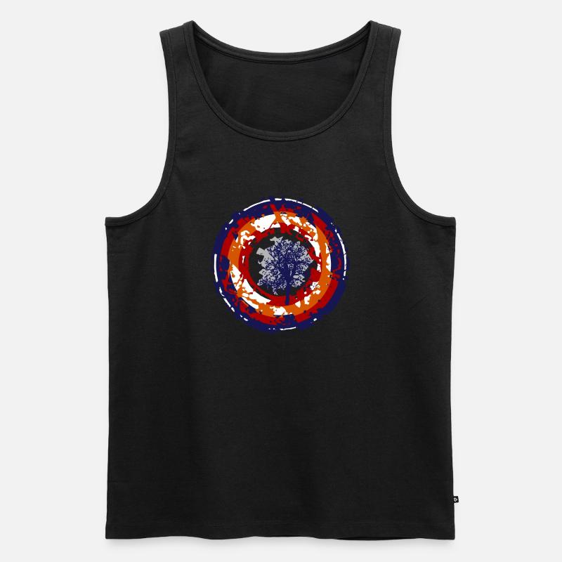 crazy bullseye - Männer Premium Bio Tank Top - Schwarz