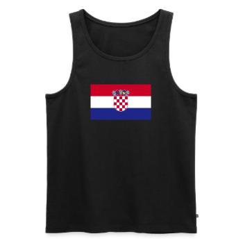 Drapeau croate - Débardeur bio Premium Homme - noir - Devant - AI Model Male 178 light (178cm)