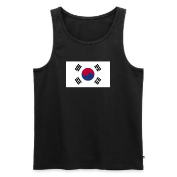 Korea Sud Flagge - Männer Premium Bio Tank Top - Schwarz - Vorne - Michal (187cm)