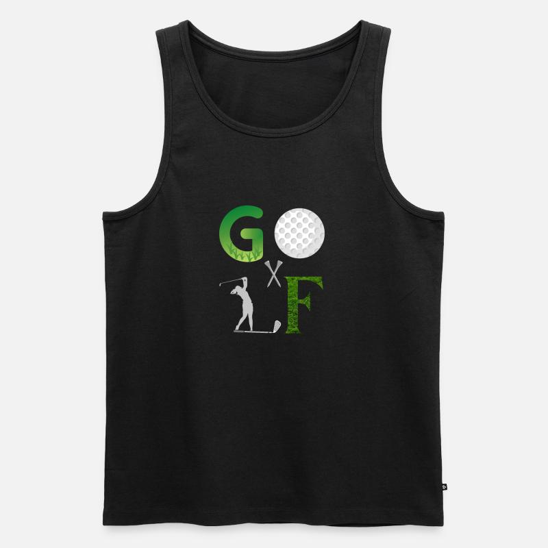 Golf - Golf Lovers - Männer Premium Bio Tank Top - Schwarz