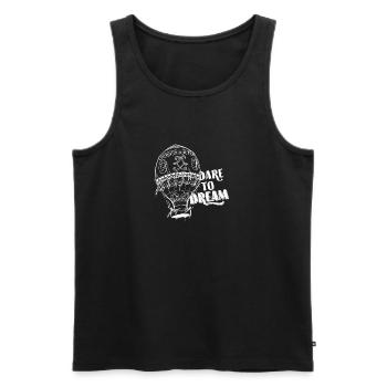 Dare To Dream - Men's Premium Organic Tank Top - black - Front - AI Model Male 178 light (178cm)