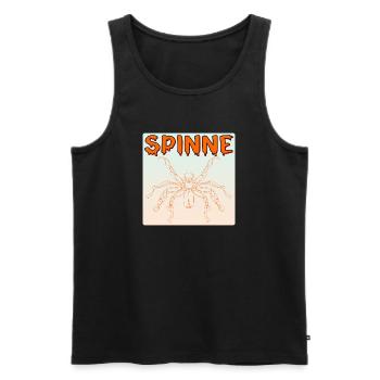 HALLOWEEN KOSTÜME - SPINNENTIERE SPINNE - Männer Premium Bio Tank Top - Schwarz - Vorne - AI Model Male 178 light (178cm)