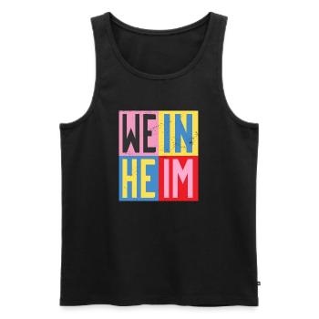 Weinheim Design - Männer Premium Bio Tank Top - Schwarz - Vorne - Michal (187cm)