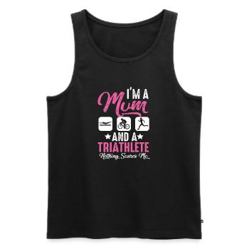Ich Bin Eine Mutter Und Ein Triathlet - Männer Premium Bio Tank Top - Schwarz - Vorne - AI Model Male 178 light (178cm)