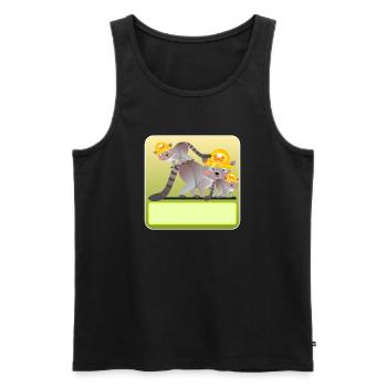 NAMENSGESCHENKE HAUSBAU NEUBAU WASCHBÄREN - Männer Premium Bio Tank Top - Schwarz - Vorne - AI Model Male 178 light (178cm)