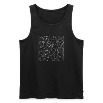 Orienteering [05.2] [orienteering] [PX] - Men's Premium Organic Tank Top - black - Front - AI Model Male 178 light (178cm)