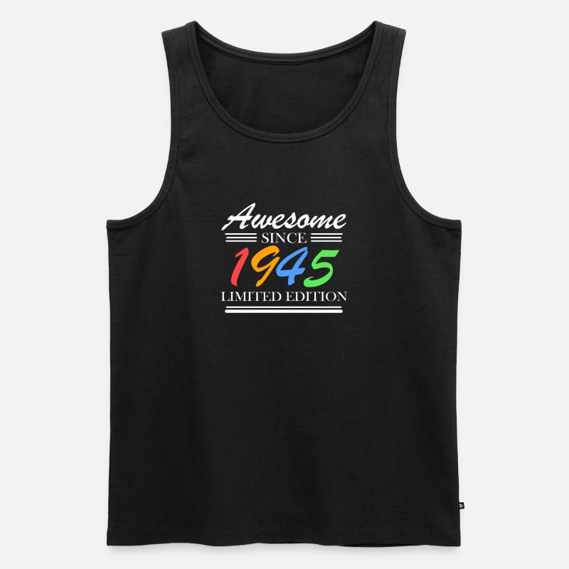 1945 - Männer Premium Bio Tank Top - Schwarz