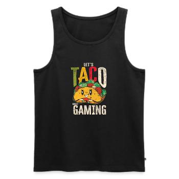 Let’s Taco Bout Gaming Geek - Débardeur bio Premium Homme - noir - Devant - AI Model Male 178 light (178cm)