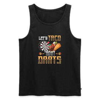 Let’s Taco Bout Darts Funny Darts Memes - Débardeur bio Premium Homme - noir - Devant - Michal (187cm)
