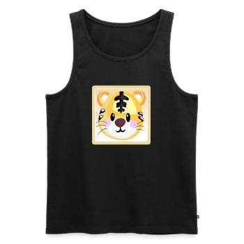 TIGER BABY KINDERGARTEN CHILD - Men's Premium Organic Tank Top - black - Front - Michal (187cm)