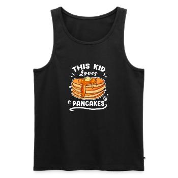 Pancake Love - Débardeur bio Premium Homme - noir - Devant - AI Model Male 178 light (178cm)