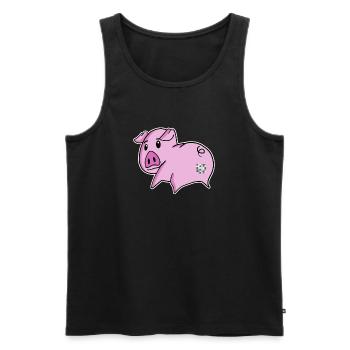 Schwein Arsch - Schwein Hintern - Männer Premium Bio Tank Top - Schwarz - Vorne - AI Model Male 178 light (178cm)