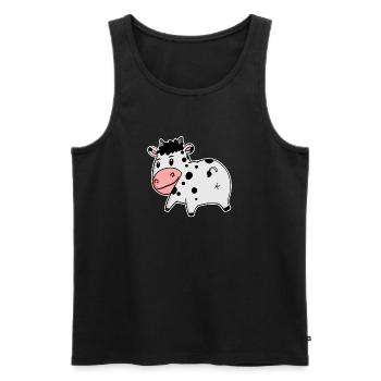 Kuh Arsch - Kuh Hintern - Männer Premium Bio Tank Top - Schwarz - Vorne - AI Model Male 178 light (178cm)