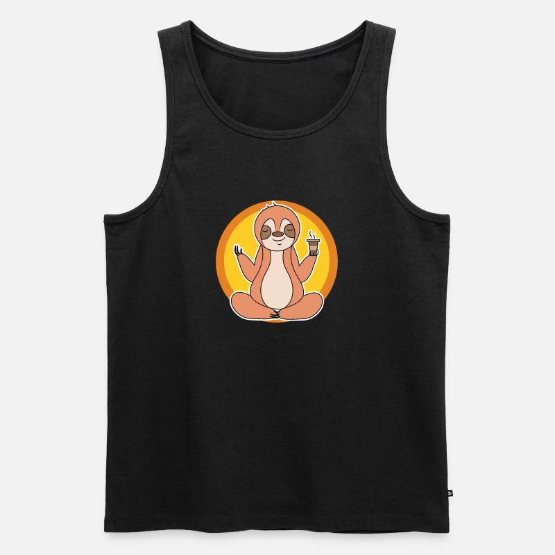 Faultier Langschläfer Dschungel Säugetier Tier - Männer Premium Bio Tank Top - Schwarz