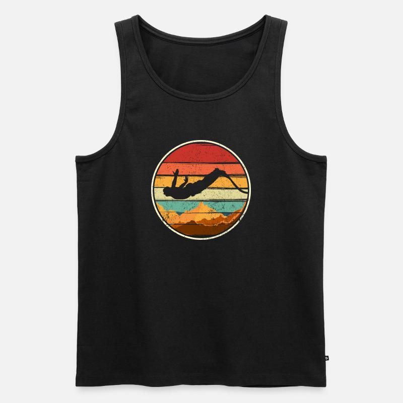 Sunset Summit Dive Circle - Männer Premium Bio Tank Top - Schwarz