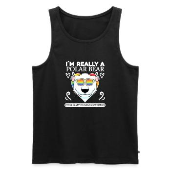 Polar Bear Polar Bear Saying Sayings - Men's Premium Organic Tank Top - black - Front - AI Model Male 178 light (178cm)