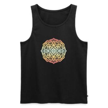 Mandala - Men's Premium Organic Tank Top - black - Front - Michal (187cm)