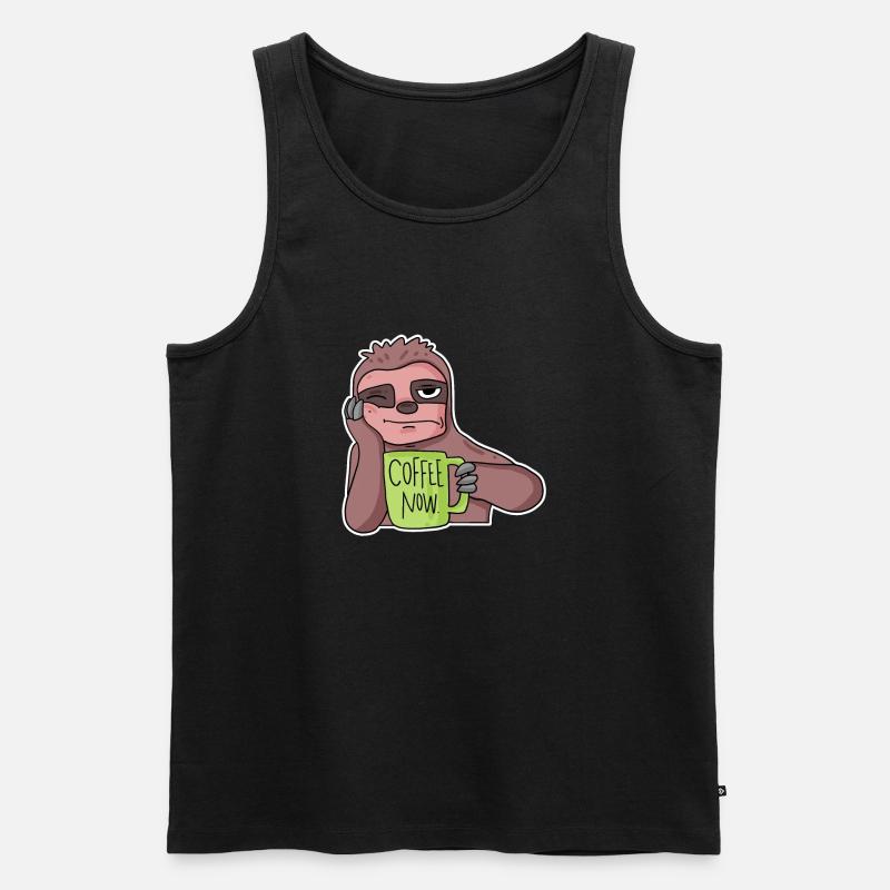 Fauler Mitarbeiter - Männer Premium Bio Tank Top - Schwarz