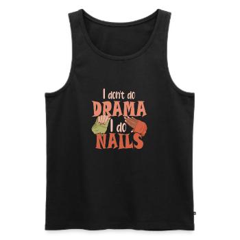 Je ne fais pas de drame, je fais des ongles - Débardeur bio Premium Homme - noir - Devant - Michal (187cm)