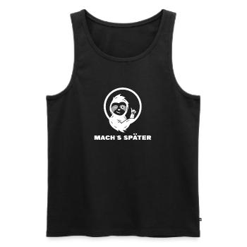 Faultier Säugetier Statement Faul Dschungel Tier - Männer Premium Bio Tank Top - Schwarz - Vorne - AI Model Male 178 light (178cm)