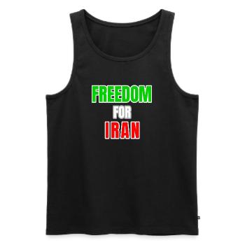 Iran Freedom - Männer Premium Bio Tank Top - Schwarz - Vorne - AI Model Male 178 light (178cm)