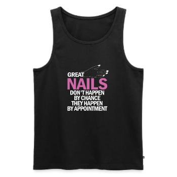 Les grands ongles ne viennent pas par hasard - Débardeur bio Premium Homme - noir - Devant - Michal (187cm)