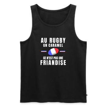 rugby, rugby sport, rugby humour, rugbyman - Débardeur bio Premium Homme - noir - Devant - Michal (187cm)