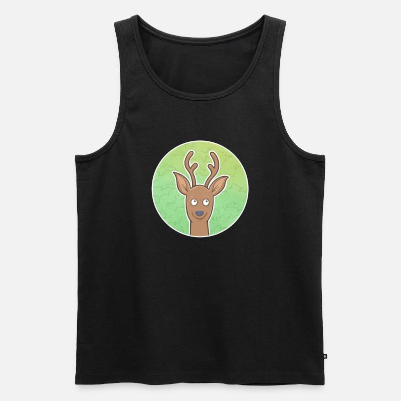 Rehbock - Männer Premium Bio Tank Top - Schwarz