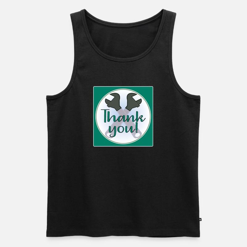 DANKE HANDWERKER - ZANGE - Männer Premium Bio Tank Top - Schwarz