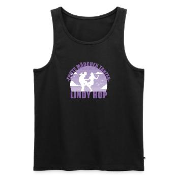 Echte Mädchen tanzen Lindy Hop Geschenk - Männer Premium Bio Tank Top - Schwarz - Vorne - Michal (187cm)