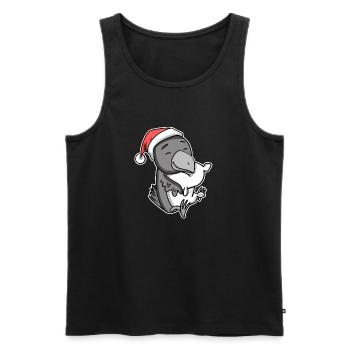 Corbeau Noël Sommeil Sommeil Sommeil Sommeil - Débardeur bio Premium Homme - noir - Devant - Michal (187cm)
