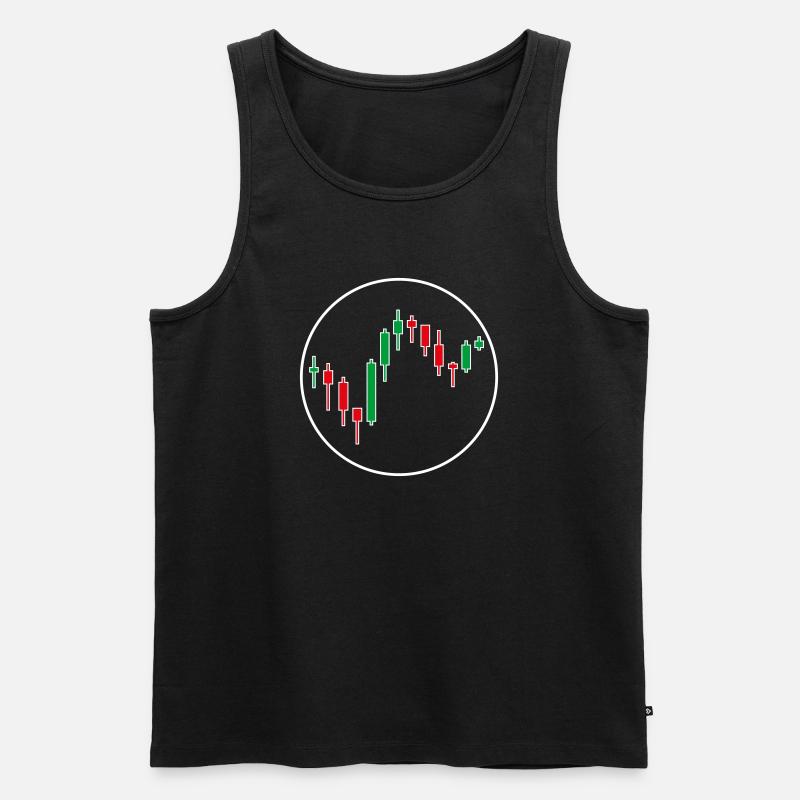 Trading Forex Chart Design - Männer Premium Bio Tank Top - Schwarz