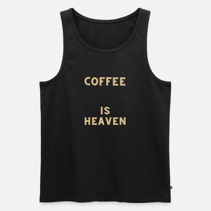 COFFEE IS HEAVEN - Männer Premium Bio Tank Top - Schwarz