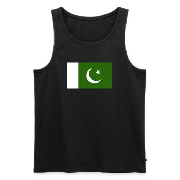 Pakistan National Flagge - Männer Premium Bio Tank Top - Schwarz - Vorne - Michal (187cm)