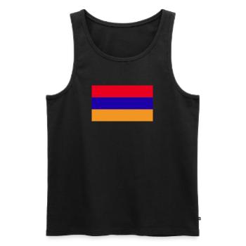 Armenien National Flagge - Männer Premium Bio Tank Top - Schwarz - Vorne - Michal (187cm)