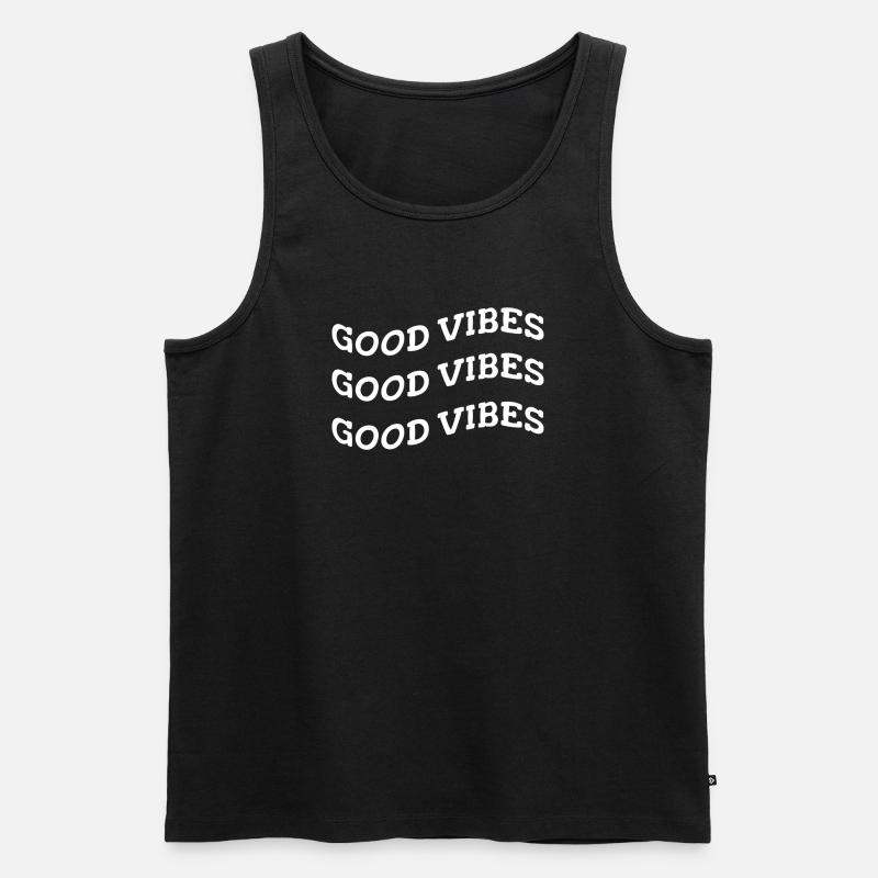 gute Stimmung - Männer Premium Bio Tank Top - Schwarz