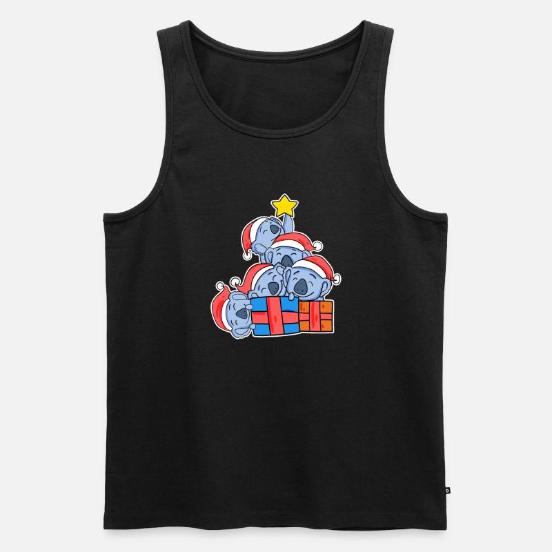 Weihnachten Weihnachtsbaum Koala - Koalas - Männer Premium Bio Tank Top - Schwarz
