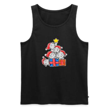 Goats Christmas Christmas tree Goat - Men's Premium Organic Tank Top - black - Front - Michal (187cm)